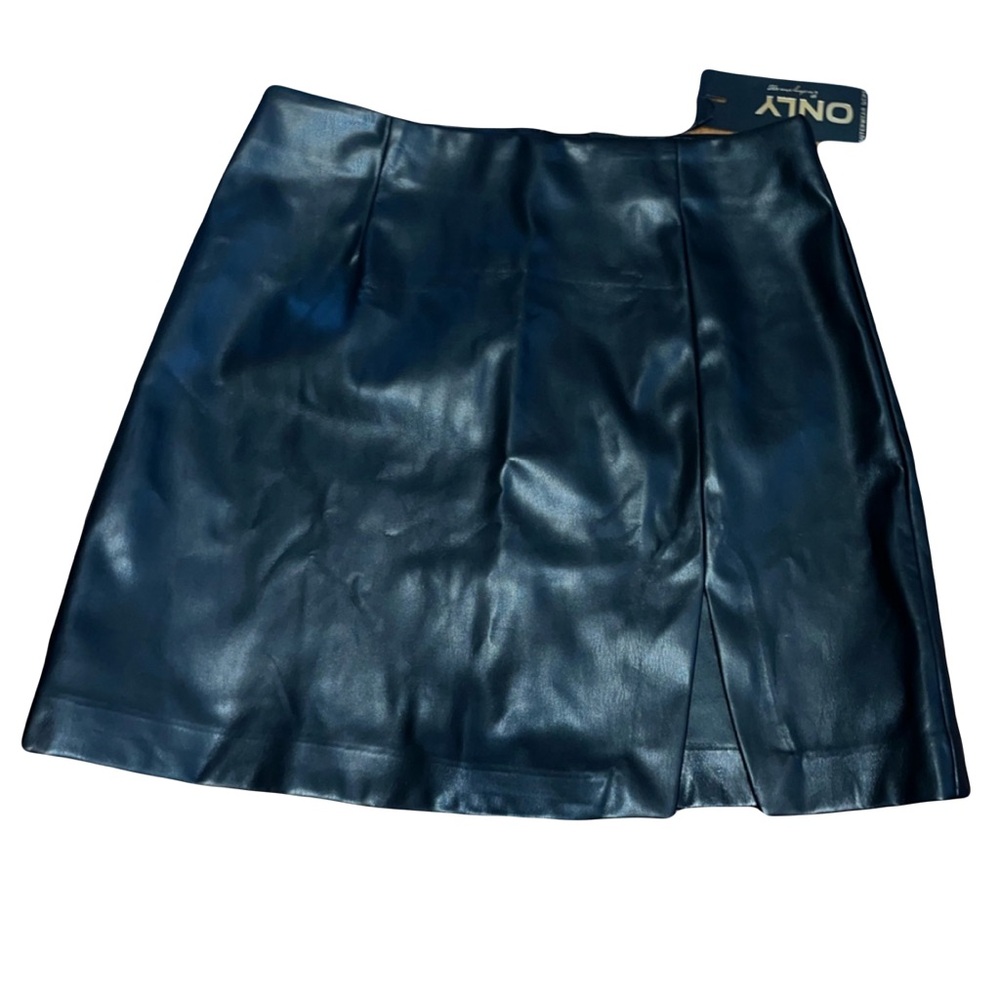 Only leather mini skirt